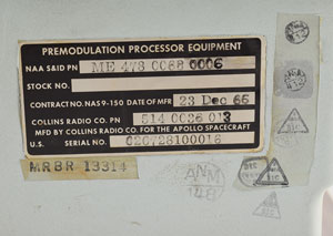 Lot #8113  Apollo Command Module Premodulation Processor Equipment Assembly - Image 4