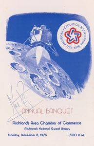 Lot #8268 Neil Armstrong Signed Program