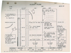 Lot #8255 Neil Armstrong Signed Apollo 11 Flight Plan - Image 3