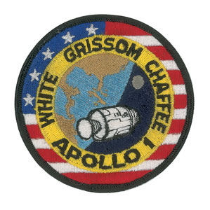 Lot #8152 Gus Grissom's Apollo 1 Crew Patch Presented to Deke Slayton