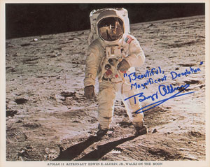 Lot #8388 Buzz Aldrin Signed Photograph
