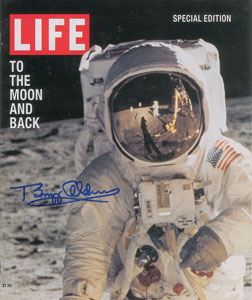 Lot #8379 Buzz Aldrin Signed Life Magazine with COA - Image 1