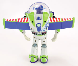 Lot #8376 Buzz Aldrin Signed Buzz Lightyear Toy