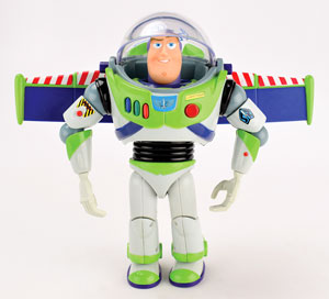 Lot #8376 Buzz Aldrin Signed Buzz Lightyear Toy - Image 2
