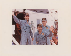 Lot #8310 James Lovell and Fred Haise Signed Photograph - Image 1