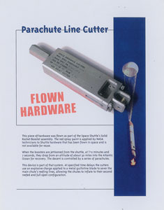 Lot #8537  Space Shuttle Parachute Line Cutter - Image 6