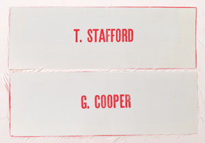 Lot #8367 Gordon Cooper and Tom Stafford Beta Cloth Patches - Image 1