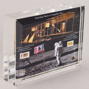 Lot #8395  Apollo 11 and Wright Flyer Artifact Display - Image 2