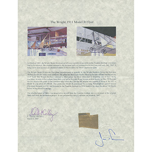 Lot #8395  Apollo 11 and Wright Flyer Artifact Display - Image 4