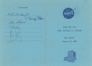 Lot #8236  Apollo 11 Signed Program - Image 1
