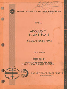 Lot #8198  Apollo 11 Final Flight Plan