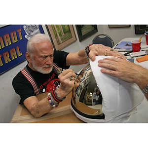 Lot #8178 Buzz Aldrin Signed Replica Apollo Helmet - Image 6