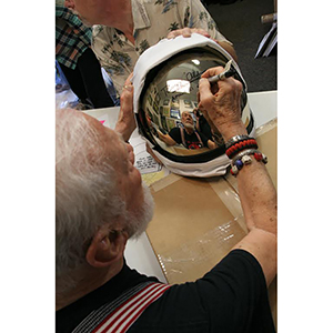 Lot #8178 Buzz Aldrin Signed Replica Apollo Helmet - Image 5