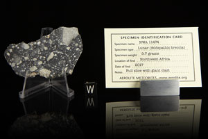 Lot #8013  NWA 11474 Lunar Meteorite Slice - Image 2