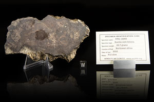 Lot #8014  NWA 12265 Eucrite Meteorite Slice - Image 2