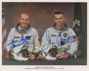 Lot #8090  Gemini 9 Signed Photograph - Image 1