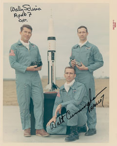 Lot #8358 Wally Schirra and Walt Cunningham Signed Photograph - Image 1