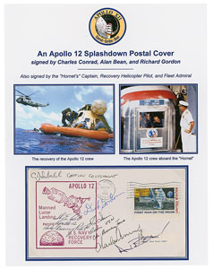 Lot #8294  Apollo 12 Signed Recovery Cover - Image 1