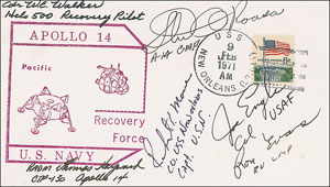 Lot #8314  Apollo 14 Signed Recovery Cover - Image 1