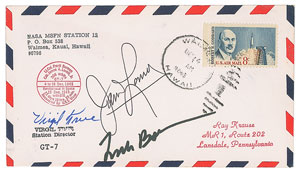 Lot #8441 James Lovell and Frank Borman Signed Cover - Image 1