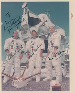 Lot #8293  Apollo 12 Signed Photograph