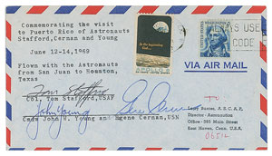 Lot #8365  Apollo 10 Signed Air Mail Cover