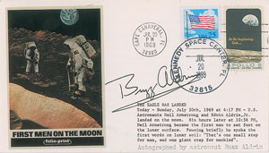 Lot #8378 Buzz Aldrin Signed Cover - Image 1