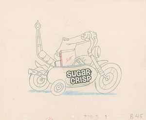 Lot #491 Sugar Bear production cel and matching drawing from a Super Sugar Crisp TV Commercial - Image 2