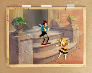 Lot #930 Smack the Mosquito and Honey Bee production cels and production background from Mr. Bug Goes to Town - Image 2