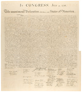 Lot #175  Declaration of Independence Force Print