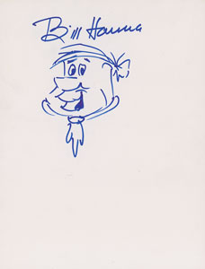 Lot #1071 Fred Flintstone signed sketch by Bill Hanna - Image 1
