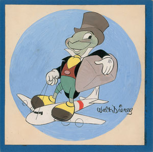 Lot #997 Jiminy Cricket Original Painting by Jim Fletcher - Image 1
