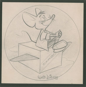 Lot #998 Amos Mouse Original Drawing by Jim Fletcher - Image 1