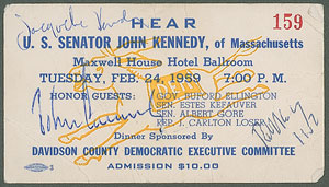 Lot #71 John F. Kennedy, Jacqueline Kennedy, and Robert F. Kennedy - Image 1