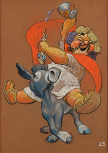 Lot #971 Bacchus and Jacchus pastel concept drawing from Fantasia - Image 1