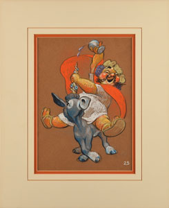 Lot #971 Bacchus and Jacchus pastel concept drawing from Fantasia - Image 2