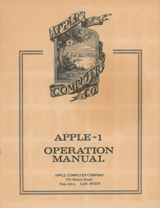 Lot #206  Apple-1 Computer Operation Manual - Image 2
