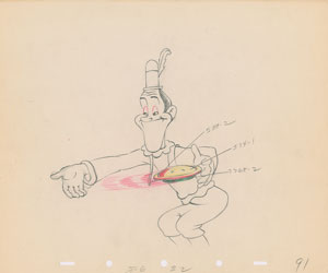 Lot #958 Stan Laurel production drawing from Mother Goose Goes Hollywood - Image 1