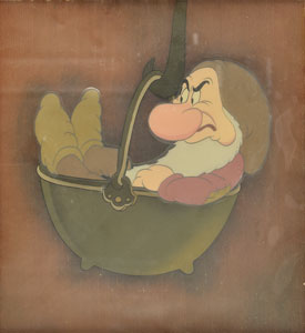 Lot #946 Grumpy production cel from Snow White and