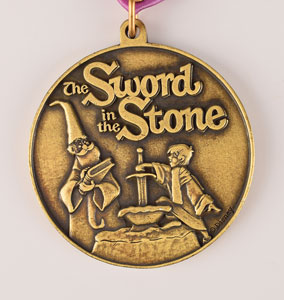 Lot #915 Sword in the Stone presentation medal from Disneyland - Image 1