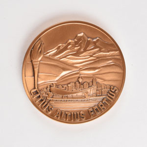 Lot #8392  Calgary 1988 Winter Olympics Bronze Participation Medal - Image 2