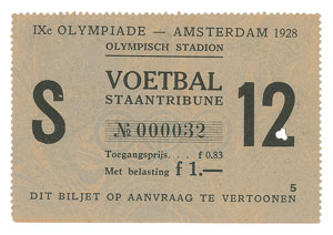Lot #8031  Amsterdam 1928 Summer Olympics Ticket - Image 1
