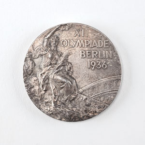 Lot #8042  Berlin 1936 Summer Olympics Silver Winner's Medal - Image 1