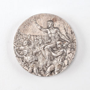 Lot #8042  Berlin 1936 Summer Olympics Silver Winner's Medal - Image 2