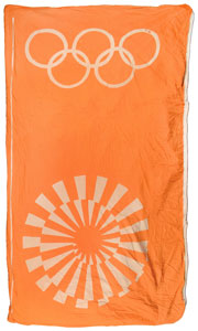 Lot #8084  Munich 1972 Summer Olympics Flag (Orange) - Image 1