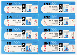 Lot #8095  Lake Placid 1980 Winter Olympics 'Miracle on Ice' Hockey Tickets - Image 1