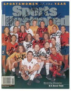 Lot #8164  1999 FIFA Women's World Cup Team USA Signed Magazine - Image 1