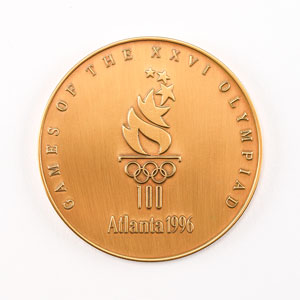 Lot #8129  Atlanta 1996 Summer Olympics Bronze Participation Medal with Box - Image 1