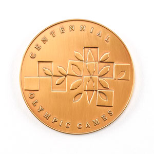 Lot #8129  Atlanta 1996 Summer Olympics Bronze Participation Medal with Box - Image 2