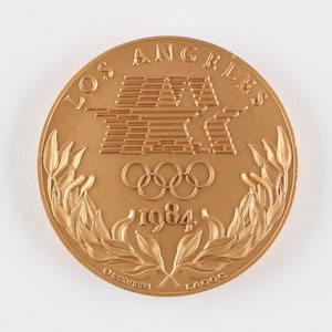 Lot #8104  Los Angeles 1984 Summer Olympics Participation Medal with Case - Image 2